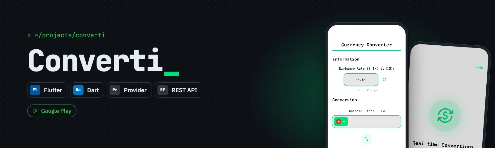 Converti: app screenshots